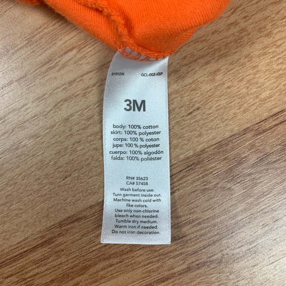 Carter's Halloween Jack O Lantern Pumpkin Tutu Sleep N Play Bodysuit Baby Girl - Picture 12 of 13